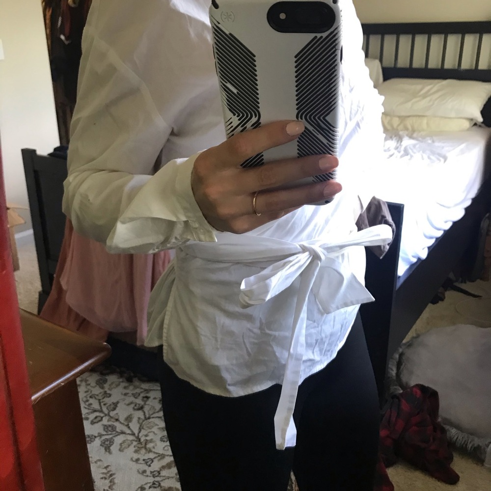 White Wrap Top - Picture 4 of 7